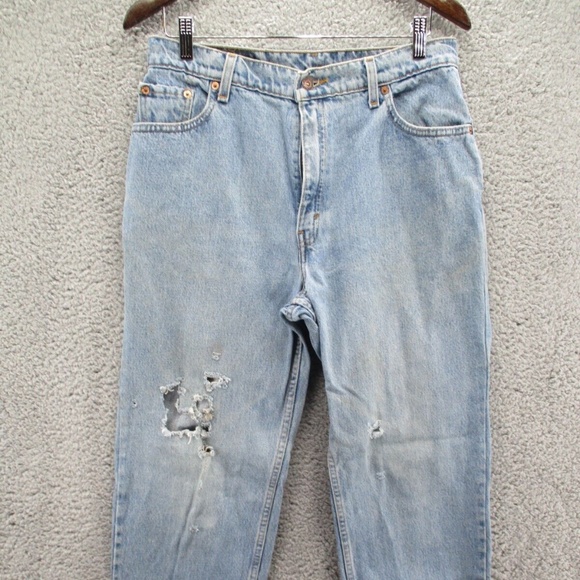 Vintage 1990's Levi's 550 Women's Relaxed Fit Tapered Leg Blue Jeans - Picture 1 of 15